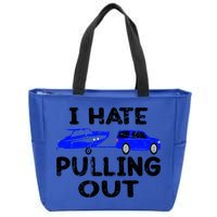 I Hate Pulling Out Retro Boating Boat Captain Gift Zip Tote Bag