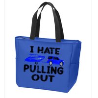 I Hate Pulling Out Retro Boating Boat Captain Gift Zip Tote Bag