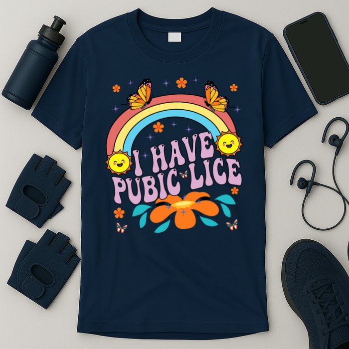 I Have Pubic Lice Funny Retro Offensive Inappropriate Meme T-Shirt