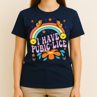 I Have Pubic Lice Funny Retro Offensive Inappropriate Meme T-Shirt