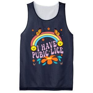 I Have Pubic Lice Funny Retro Offensive Inappropriate Meme Mesh Reversible Basketball Jersey Tank