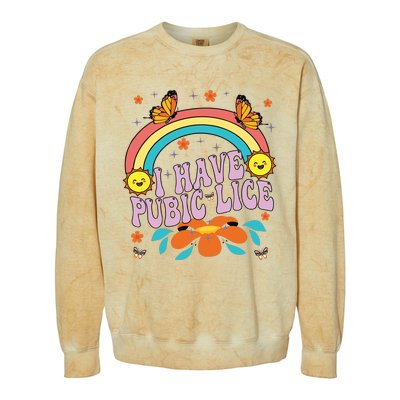 I Have Pubic Lice Colorblast Crewneck Sweatshirt