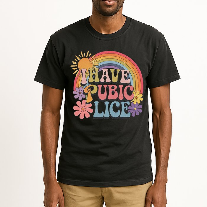 I Have Pubic Lice Funny Retro Offensive Inappropriate Meme Tall T-Shirt