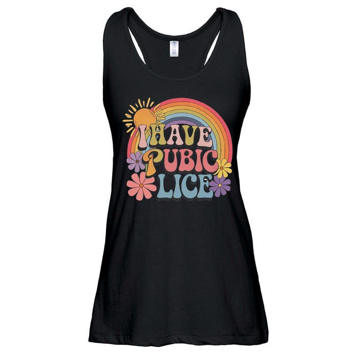 I Have Pubic Lice Funny Retro Offensive Inappropriate Meme Ladies Essential Flowy Tank