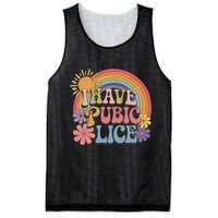 I Have Pubic Lice Funny Retro Offensive Inappropriate Meme Mesh Reversible Basketball Jersey Tank