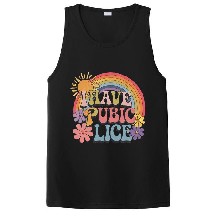 I Have Pubic Lice Funny Retro Offensive Inappropriate Meme PosiCharge Competitor Tank