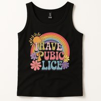 I Have Pubic Lice Funny Retro Offensive Inappropriate Meme Tank Top