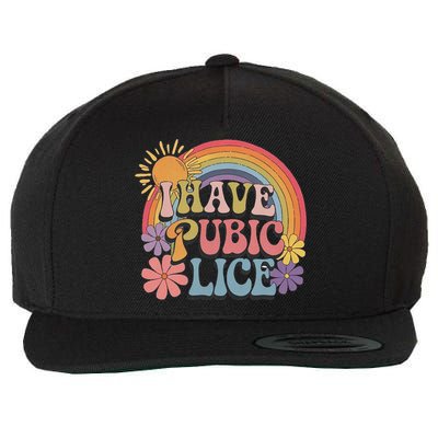 I Have Pubic Lice Funny Retro Offensive Inappropriate Meme Wool Snapback Cap