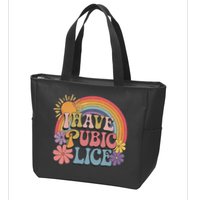 I Have Pubic Lice Funny Retro Offensive Inappropriate Meme Zip Tote Bag