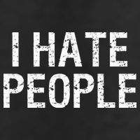 I HATE PEOPLE 7 Panel Mesh Trucker Snapback Hat