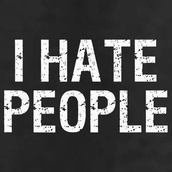I HATE PEOPLE 7 Panel Mesh Trucker Snapback Hat