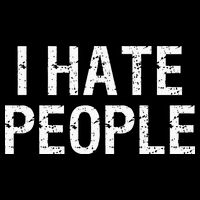 I HATE PEOPLE Drawstring Bag