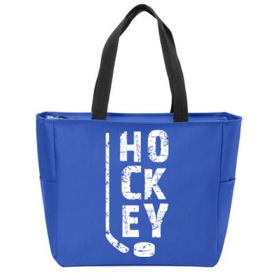 Ice Hockey Player Gift Zip Tote Bag