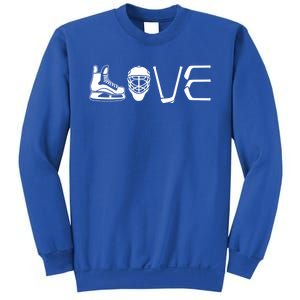 Ice Hockey Player Gift Love Hockey Sweatshirt