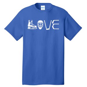 Ice Hockey Player Gift Love Hockey Tall T-Shirt