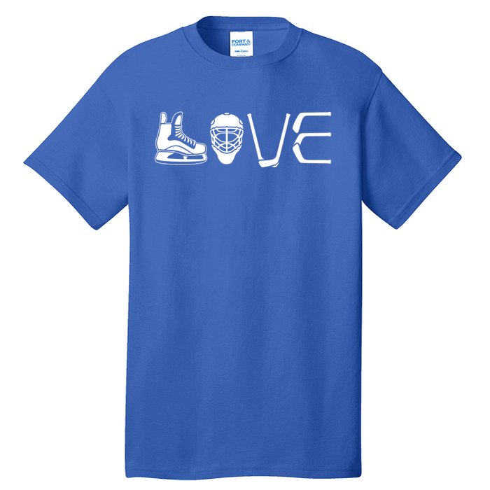 Ice Hockey Player Gift Love Hockey Tall T-Shirt