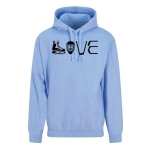 Ice Hockey Player Gift Love Hockey Unisex Surf Hoodie