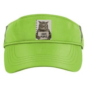 I Hate People Funny Jail Cat Adult Drive Performance Visor