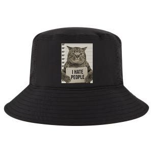 I Hate People Funny Jail Cat Cool Comfort Performance Bucket Hat