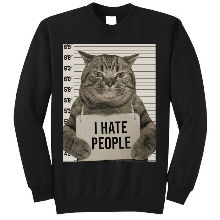 I Hate People Funny Jail Cat Sweatshirt