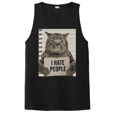 I Hate People Funny Jail Cat PosiCharge Competitor Tank