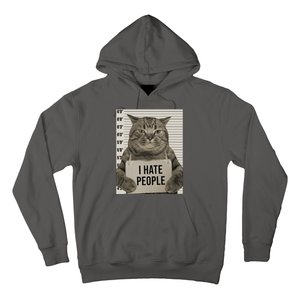 I Hate People Funny Jail Cat Hoodie