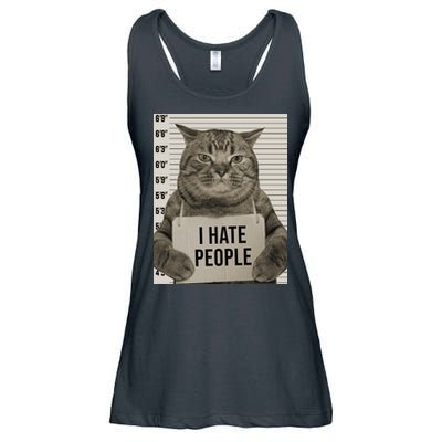 I Hate People Funny Jail Cat Ladies Essential Flowy Tank