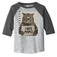 I Hate People Funny Jail Cat Toddler Fine Jersey T-Shirt