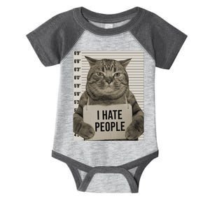 I Hate People Funny Jail Cat Infant Baby Jersey Bodysuit