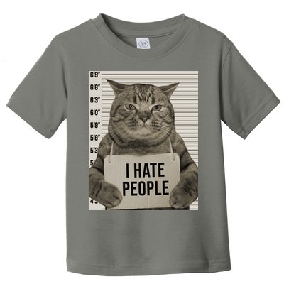 I Hate People Funny Jail Cat Toddler T-Shirt