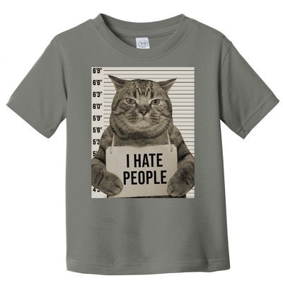 I Hate People Funny Jail Cat Toddler T-Shirt