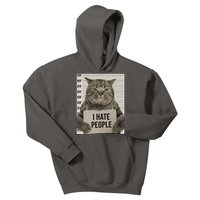 I Hate People Funny Jail Cat Kids Hoodie