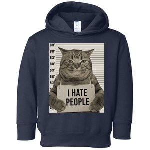 I Hate People Funny Jail Cat Toddler Hoodie