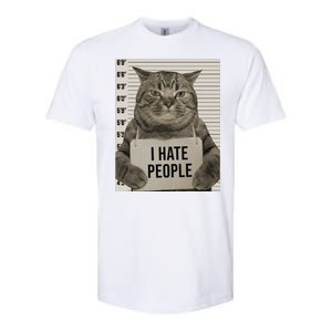 I Hate People Funny Jail Cat Softstyle CVC T-Shirt