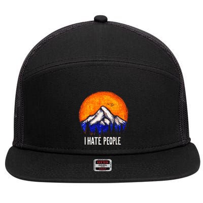 I Hate People 7 Panel Mesh Trucker Snapback Hat