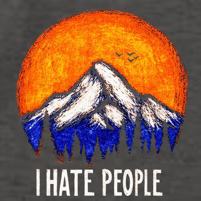 I Hate People Vector Backpack