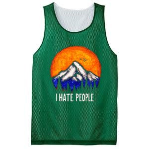 I Hate People Mesh Reversible Basketball Jersey Tank