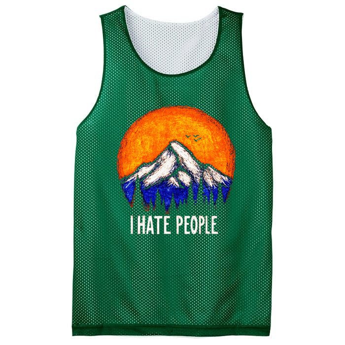 I Hate People Mesh Reversible Basketball Jersey Tank