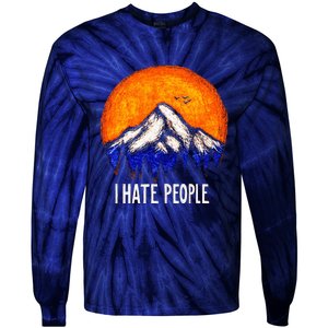 I Hate People Tie-Dye Long Sleeve Shirt