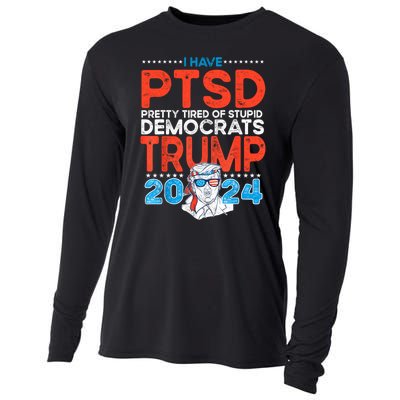 I Have Ptsd Pretty Tired Of Stupid Democrats Trump 2024 Cooling Performance Long Sleeve Crew