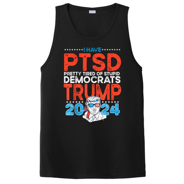 I Have Ptsd Pretty Tired Of Stupid Democrats Trump 2024 PosiCharge Competitor Tank