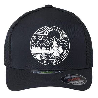 I Hate People I Love Camping Flexfit Unipanel Trucker Cap