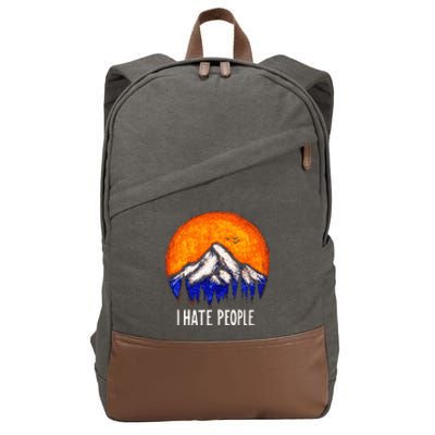 I Hate People Cotton Canvas Backpack