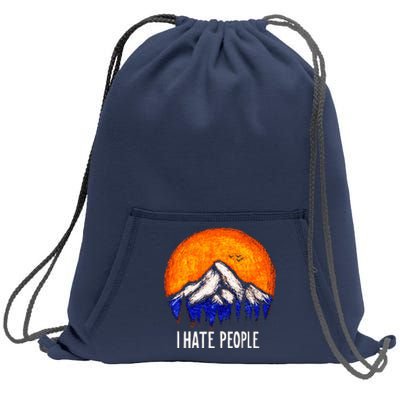 I Hate People Sweatshirt Cinch Pack Bag