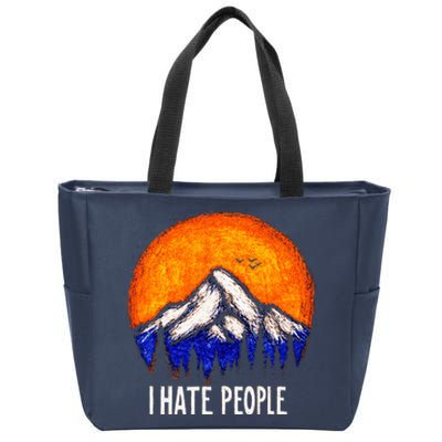 I Hate People Zip Tote Bag