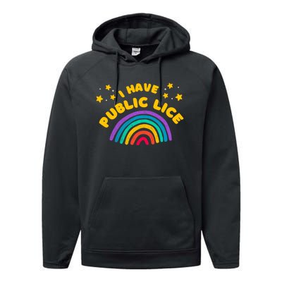 I Have Pubic Lice Funny Retro Offensive Inappropriate Meme Performance Fleece Hoodie