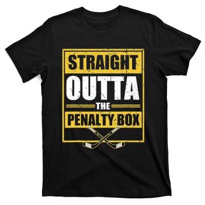 Ice. Hockey Player Gift Straight Outta The Penalty Box  T-Shirt