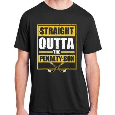 Ice. Hockey Player Gift Straight Outta The Penalty Box  Adult ChromaSoft Performance T-Shirt