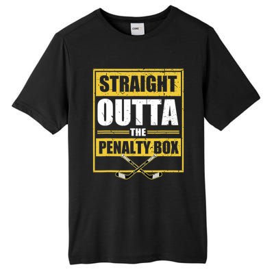 Ice. Hockey Player Gift Straight Outta The Penalty Box  Tall Fusion ChromaSoft Performance T-Shirt