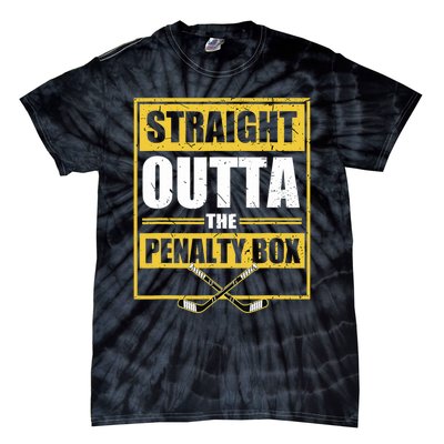 Ice. Hockey Player Gift Straight Outta The Penalty Box  Tie-Dye T-Shirt